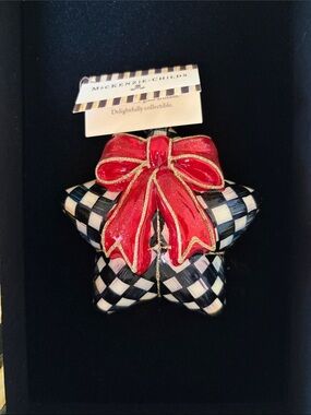 MacKenzie-Childs Courtly Check Star Ornament